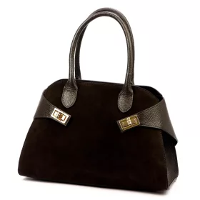    Dámska kožená kabelka cez rameno Luka 26-006 tmavohnedá 32 x 22 x 16 cm