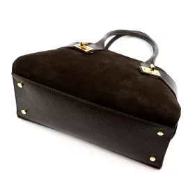    Dámska kožená kabelka cez rameno Luka 26-006 tmavohnedá 32 x 22 x 16 cm