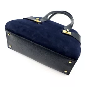    Dámska kožená kabelka cez rameno Luka 26-006 tmavomodrá 32 x 22 x 16 cm