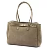  Dámska kožená kabelka cez rameno Camilla PREMIUM 10.004 v béžovej farbe 37 x 24 x 14 cm