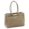  Dámska kožená kabelka cez rameno Camilla PREMIUM 10.004 v béžovej farbe 37 x 24 x 14 cm