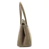  Dámska kožená kabelka cez rameno Camilla PREMIUM 10.004 v béžovej farbe 37 x 24 x 14 cm