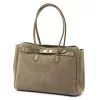  Dámska kožená kabelka cez rameno Camilla PREMIUM 10.004 v béžovej farbe 37 x 24 x 14 cm