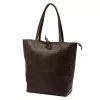  Dámska kožená kabelka cez rameno Patrizia 27-002 Z tmavohnedá, shopper, 39 x 36 x 14 cm