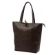  Dámska kožená kabelka cez rameno Patrizia 27-002 Z tmavohnedá, shopper, 39 x 36 x 14 cm