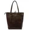  Dámska kožená kabelka cez rameno Patrizia 27-002 Z tmavohnedá, shopper, 39 x 36 x 14 cm