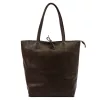  Dámska kožená kabelka cez rameno Patrizia 27-002 Z tmavohnedá, shopper, 39 x 36 x 14 cm