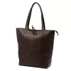  Dámska kožená kabelka cez rameno Patrizia 27-002 Z tmavohnedá, shopper, 39 x 36 x 14 cm
