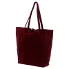  Dámska kabelka cez rameno Patrizia 419-013-05 bordovej farby z semišovej kože, 38 x 38 x 13 cm