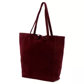    Dámska kabelka cez rameno Patrizia 419-013-05 bordovej farby z semišovej kože, 38 x 38 x 13 cm