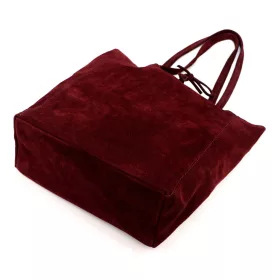    Dámska kabelka cez rameno Patrizia 419-013-05 bordovej farby z semišovej kože, 38 x 38 x 13 cm