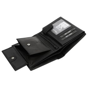    Pánska kožená peňaženka Money Kepper CDD 5601 BIKE čierna s motívom motorky 10 x 13 x 2,5 cm