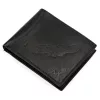  Pánska kožená peňaženka Money Kepper CDD 5600 BIRD čierna, vzor orla 12,5 x 10 x 2,5 cm