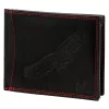  Pánska kožená peňaženka Money Kepper CDD 5600 BIRD čierno-červená, vzor orla 12,5 x 10 x 2,5 cm