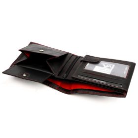    Pánska kožená peňaženka Money Kepper CDD 5600 BIKE čierno-červená 12,5 x 10 x 2,5 cm