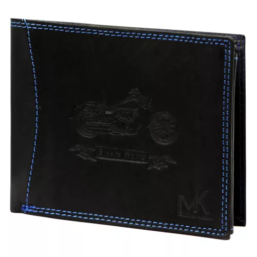  Pánska kožená peňaženka Money Kepper CDD 5600 BIKE čierna 12,5 x 10 x 2,5 cm