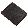  Pánska kožená peňaženka Money Kepper CDD 5600 WILD WEST čierno-červená, westernový motív 12,5 x 10 x 2,5 cm