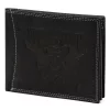  Pánska kožená peňaženka Money Kepper CDD 5600 WILD WEST čierna, westernový vzor 12,5 x 10 x 2,5 cm