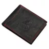  Pánska kožená peňaženka Money Kepper CDD 5600 EAGLE čierno-červená, motív orla 12,5 x 10 x 2,5 cm