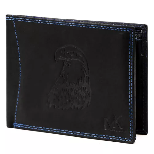  Pánska kožená peňaženka Money Kepper CDD 5600 EAGLE čierna, motív orla 12,5 x 10 x 2,5 cm