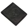  Pánska kožená peňaženka Money Kepper CDD 5600 SKULL čierna, vzor lebky 12,5 x 10 x 2,5 cm