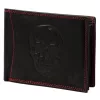  Pánska kožená peňaženka Money Kepper CDD 5600 SKULL čierno-červená, vzor lebky 12,5 x 10 x 2,5 cm