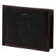  Pánska kožená peňaženka Money Kepper CDD 5600 SKULL čierno-červená, vzor lebky 12,5 x 10 x 2,5 cm