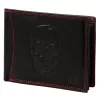  Pánska kožená peňaženka Money Kepper CDD 5600 SKULL čierno-červená, vzor lebky 12,5 x 10 x 2,5 cm