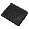  Pánska kožená peňaženka Money Kepper CDD 5600 SKULL čierna, vzor lebky 12,5 x 10 x 2,5 cm