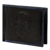  Pánska kožená peňaženka Money Kepper CDD 5600 SKULL čierna, vzor lebky 12,5 x 10 x 2,5 cm
