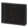  Pánska kožená peňaženka Money Kepper CDD 5600 SKULL čierna, vzor lebky 12,5 x 10 x 2,5 cm