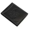  Pánska kožená peňaženka Money Kepper CDD 5600 SKULL čierna, vzor lebky 12,5 x 10 x 2,5 cm