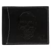  Pánska kožená peňaženka Money Kepper CDD 5600 SKULL čierna, vzor lebky 12,5 x 10 x 2,5 cm