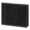  Pánska kožená peňaženka Money Kepper CDD 5600 SKULL čierna, vzor lebky 12,5 x 10 x 2,5 cm