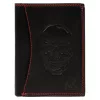  Pánska kožená peňaženka Money Kepper CDD 5601 SKULL čierno-červená, motív lebky 10 × 13 × 2,5 cm