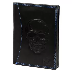    Pánska kožená peňaženka Money Kepper CDD 5601 SKULL čierna, motív lebky 10 × 13 × 2,5 cm
