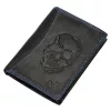  Pánska kožená peňaženka Money Kepper CDD 5601 SKULL čierna, motív lebky 10 × 13 × 2,5 cm