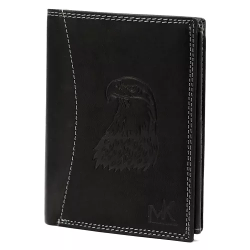  Pánska kožená peňaženka Money Kepper CDD 5601 EAGLE čierna, motív orla 10 × 13 × 2,5 cm