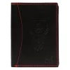  Pánska kožená peňaženka Money Kepper CDD 5601 WILD WEST čierno-červená 10 × 13 × 2,5 cm
