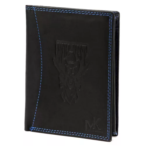  Pánska kožená peňaženka Money Kepper CDD 5601 WILD WEST čierna 10 × 13 × 2,5 cm