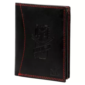    Pánska kožená peňaženka Money Kepper CDD 5601 REBEL VINTAGE čierno-červená 10 x 13 x 2,5 cm
