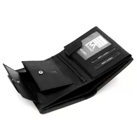    Pánska kožená peňaženka Money Kepper CDD 5601B WILD WEST čierna 10,5 x 13 x 2,5 cm