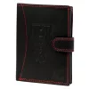  Pánska kožená peňaženka Money Kepper CDD 5601B WILD WEST čierno-červená 10,5 x 13 x 2,5 cm
