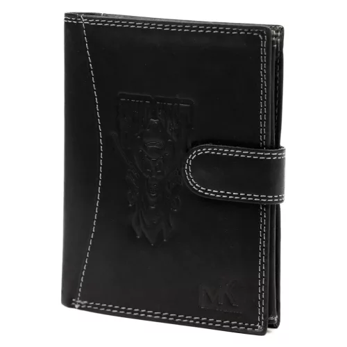  Pánska kožená peňaženka Money Kepper CDD 5601B WILD WEST čierna 10,5 x 13 x 2,5 cm