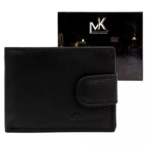  Pánska kožená peňaženka Money Kepper SN5130B MCN RFID čierna 11,5 x 8,5 x 2,5 cm