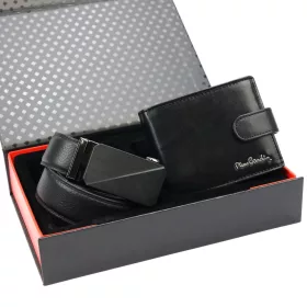    Darčeková sada pánskej koženej peňaženky a koženého opasku Pierre Cardin ZG-201-BA 125 cm