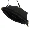  Dámska čierna crossbody kabelka Luka 24-090 D z semišovej kože 30 x 26 x 6 cm
