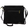  Dámska čierna crossbody kabelka Luka 24-090 D z semišovej kože 30 x 26 x 6 cm