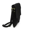  Dámska čierna crossbody kabelka Luka 24-090 D z semišovej kože 30 x 26 x 6 cm
