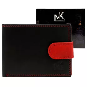    Pánska kožená peňaženka Money Kepper CNM 5600B RFID čierno-červená 13,5 x 9,5 x 3 cm